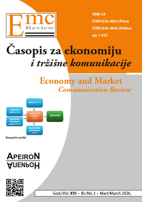 					View Vol. 32 No. 1 (2026): EMC Review - ECONOMY AND MARKET COMMUNICATION REVIEW
				