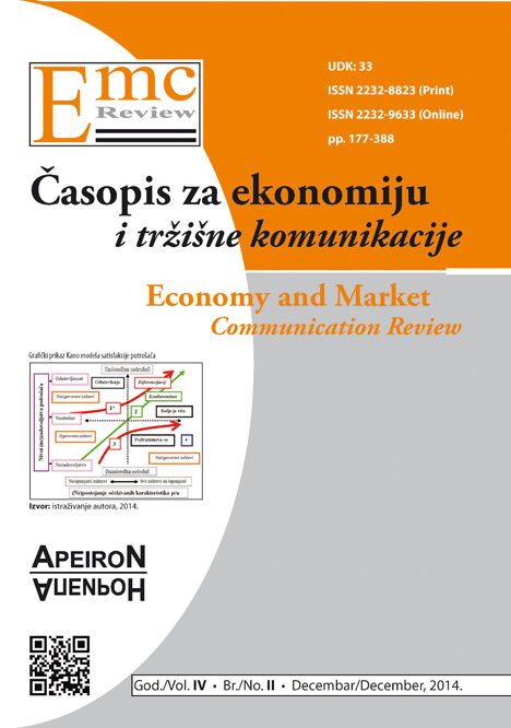 					View Vol. 8 No. 2 (2014): EMC Review - ECONOMY AND MARKET COMMUNICATION REVIEW
				
