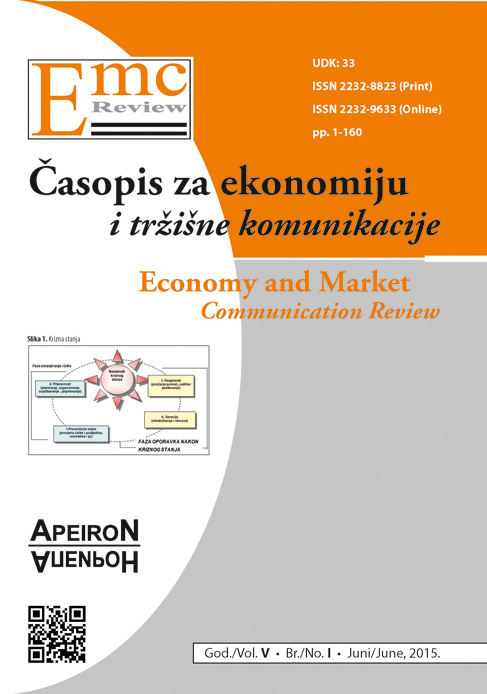 					View Vol. 9 No. 1 (2015): EMC Review - ECONOMY AND MARKET COMMUNICATION REVIEW
				