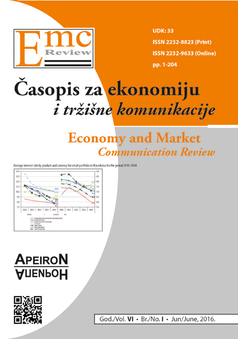 					View Vol. 11 No. 1 (2016): EMC Review - ECONOMY AND MARKET COMMUNICATION REVIEW
				