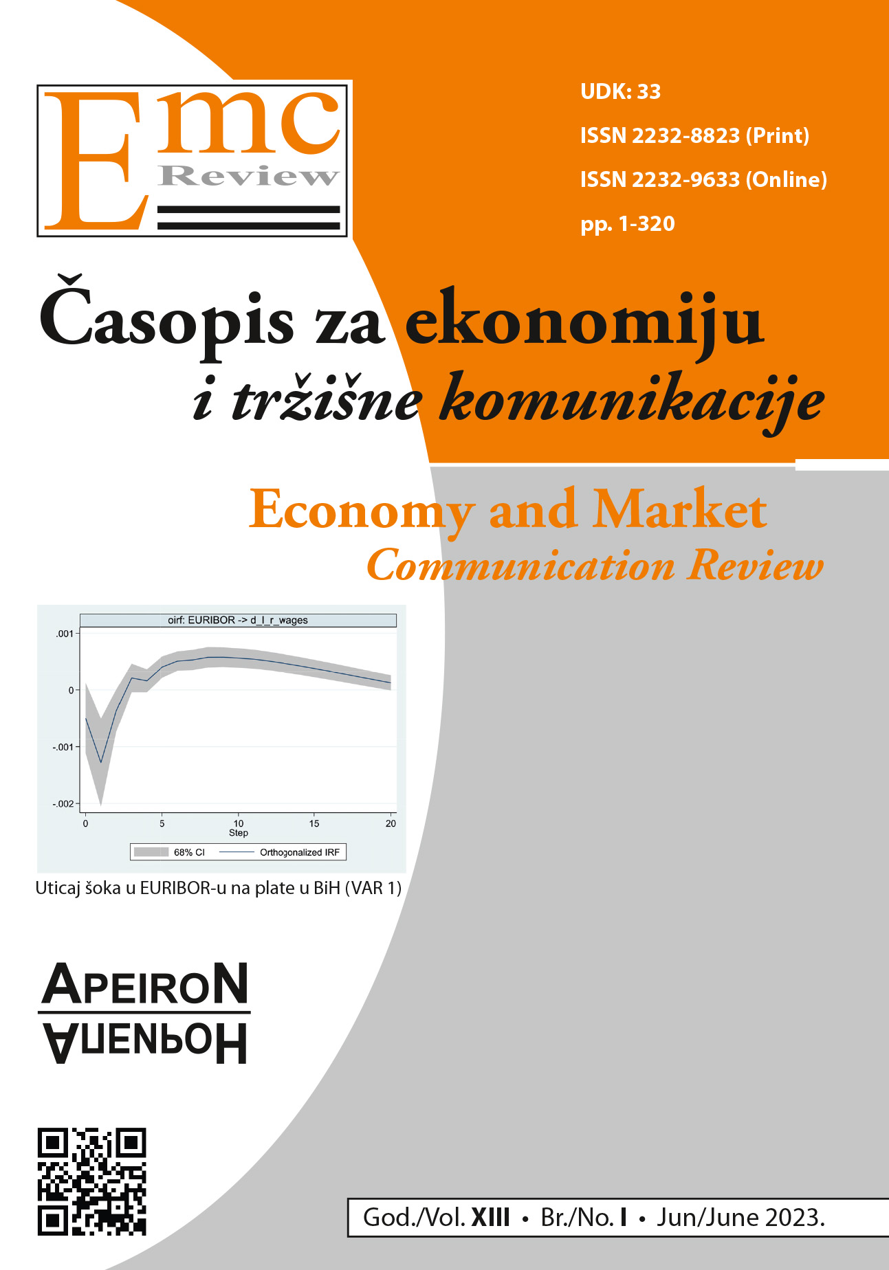 					View Vol. 25 No. 1 (2023): EMC Review - ECONOMY AND MARKET COMMUNICATION REVIEW
				