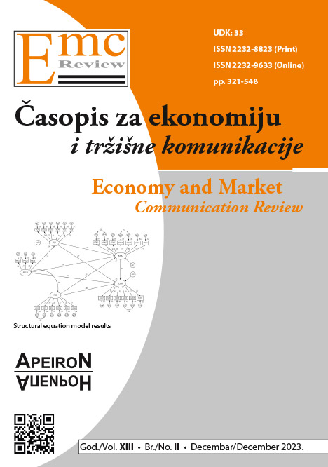 					View Vol. 26 No. 2 (2023): EMC Review - ECONOMY AND MARKET COMMUNICATION REVIEW
				