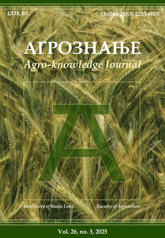 					View Vol. 23 No. 3 (2025): Агрознање/Agroknowledge journal
				