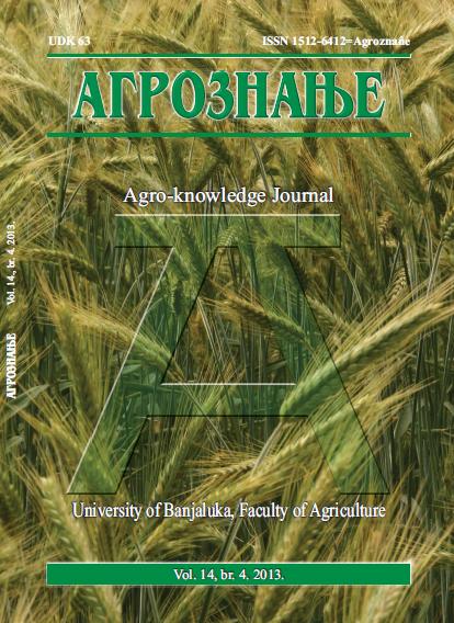 					View Vol. 14 No. 4 (2013): Агрознање / Agro-knowledge Journal
				