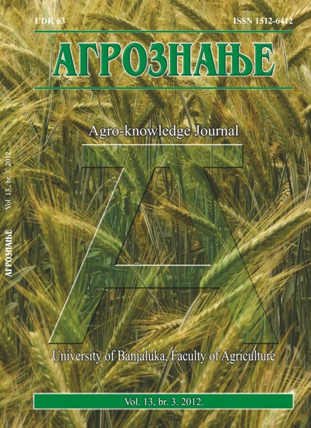 					View Vol. 13 No. 3 (2012): Агрознање / Agro-knowledge Journal
				