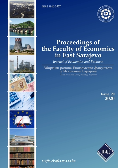 					View Vol. 9 No. 20 (2020): Зборник радова Економског факултета У Источном Сарајеву
				