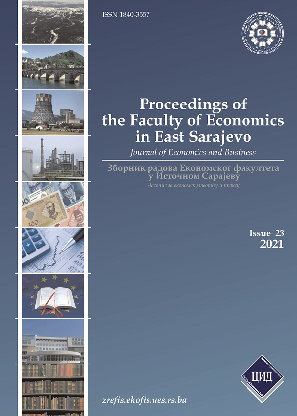 					View Vol. 10 No. 23 (2021): Зборник радова Економског факултета У Источном Сарајеву
				