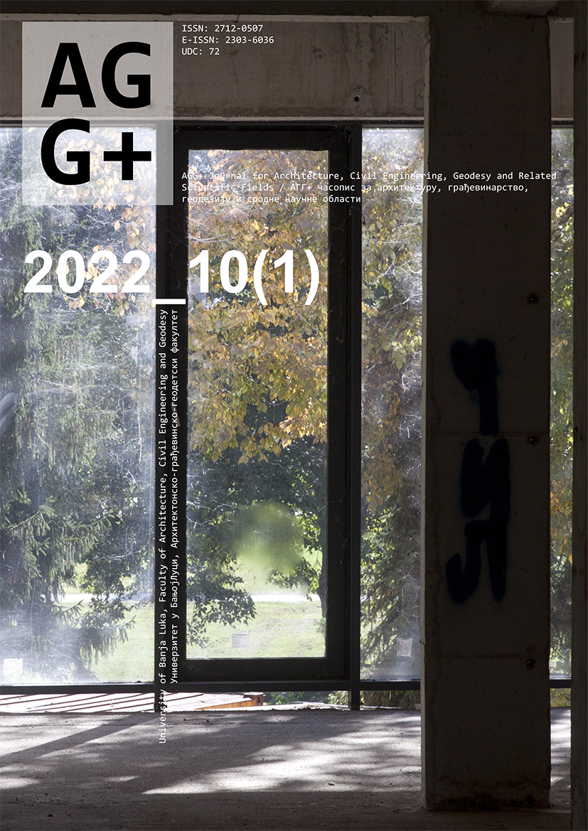 					View Vol. 10 No. 01 (2022): АGG+ Journal for Architecture, Civil Engineering, Geodesy and Related Scientific Fields
				