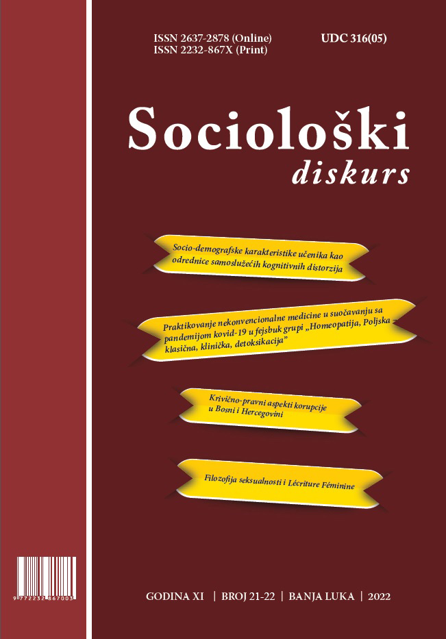 					View Vol. 11 No. 21-22 (2022): Sociološki diskurs
				