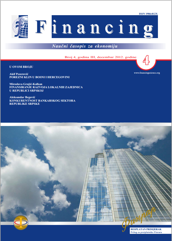 					View Vol. 3 No. 4 (2012): Financing
				