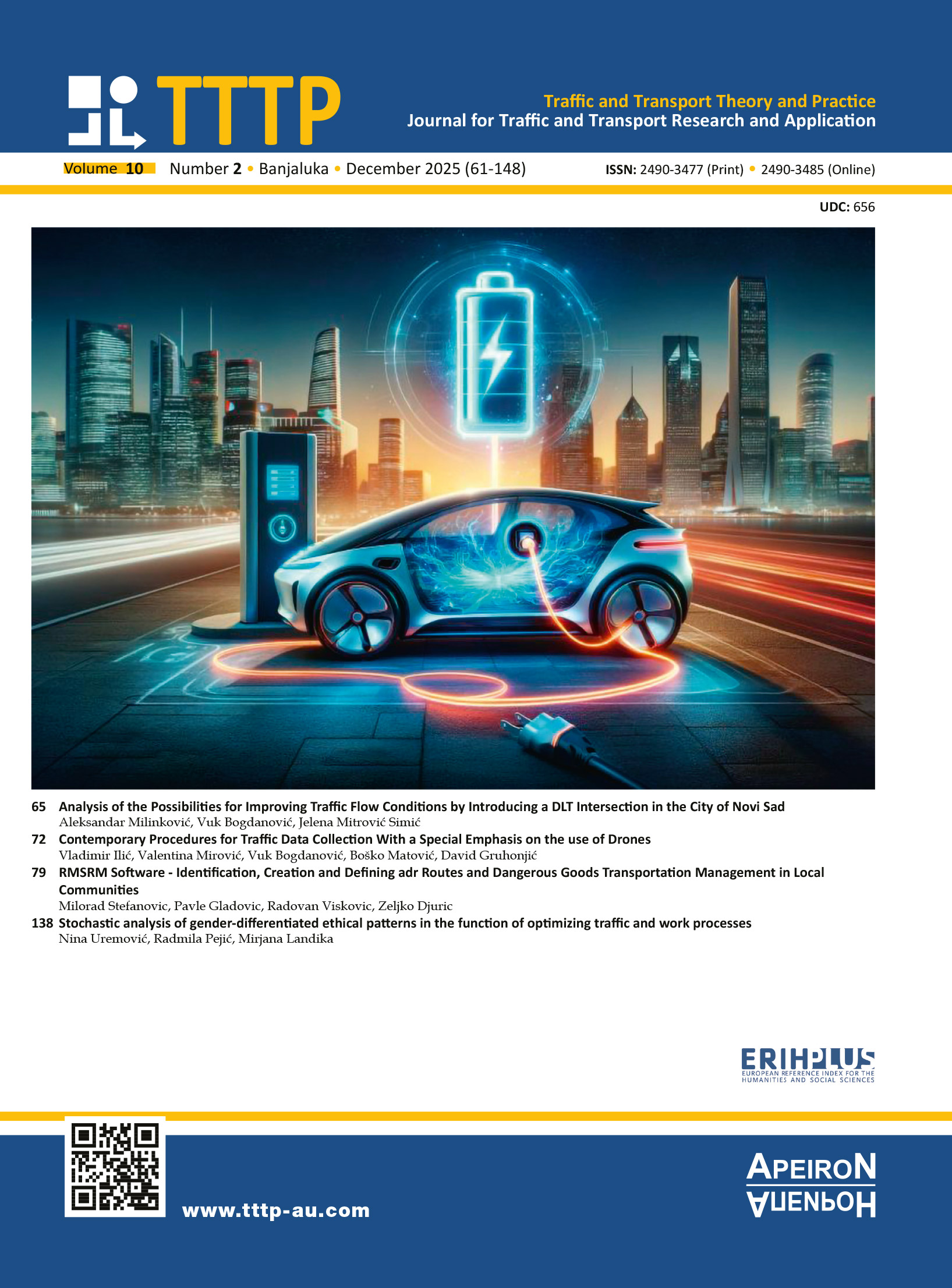 					View Vol. 15 No. 2 (2025): TRAFFIC AND TRANSPORT THEORY AND PRACTICE
				