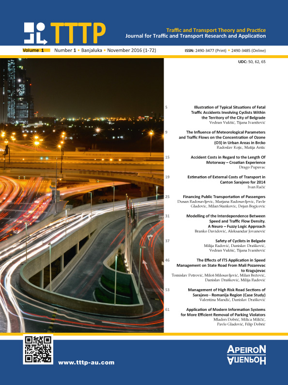 					View Vol. 1 No. 1 (2016): TRAFFIC AND TRANSPORT THEORY AND PRACTICE
				