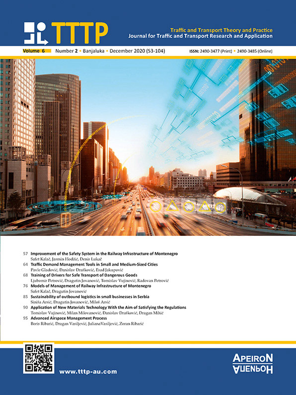 					View Vol. 5 No. 2 (2020): TRAFFIC AND TRANSPORT THEORY AND PRACTICE
				