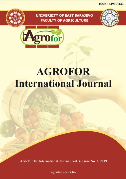 					View Vol. 4 No. 2 (2019): AGROFOR - International Journal
				