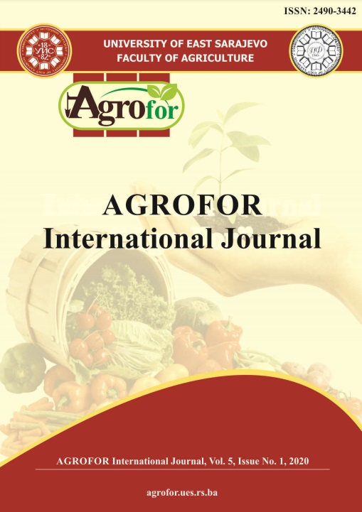 					View Vol. 5 No. 1 (2020): AGROFOR - International Journal
				