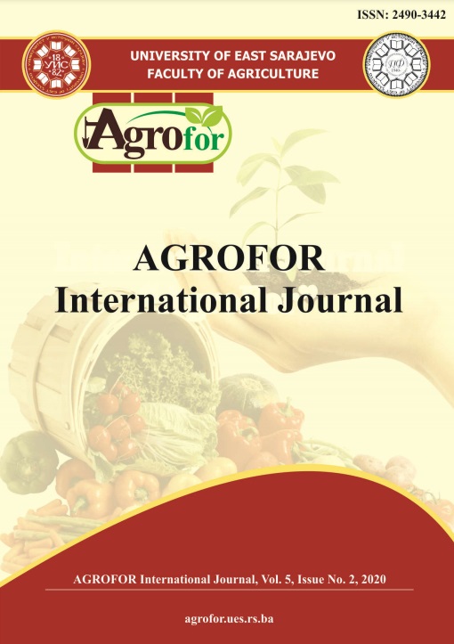 					View Vol. 5 No. 2 (2020): AGROFOR - International Journal
				