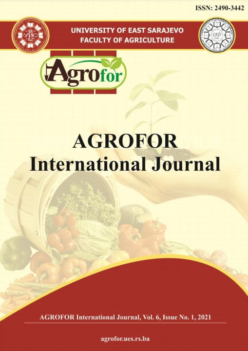 					View Vol. 6 No. 1 (2021): AGROFOR - International Journal
				