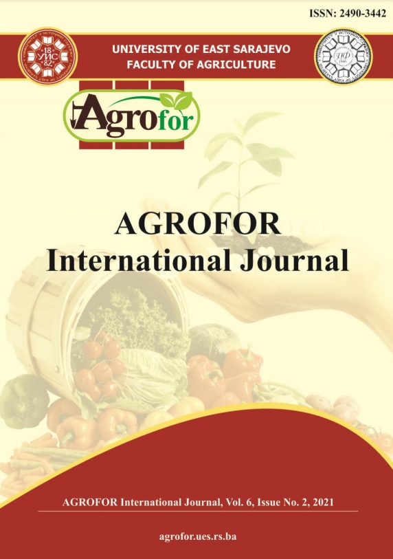 					View Vol. 6 No. 2 (2021): AGROFOR - International Journal
				