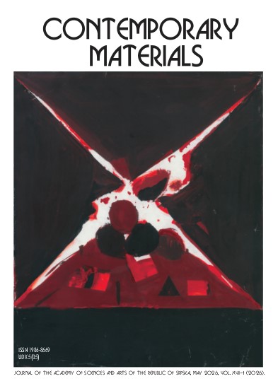 					View Vol. 17 No. 1 (2026): Contemporary Materials XVII‒1
				